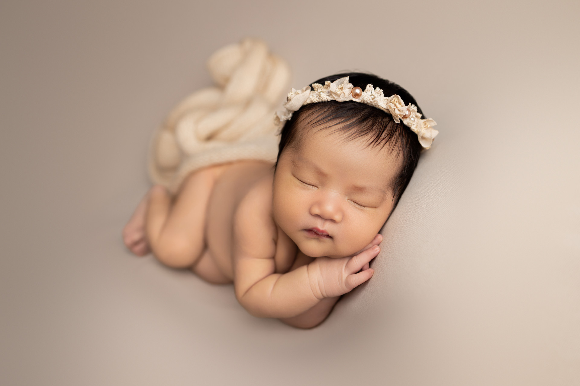 baby sleeping on the side